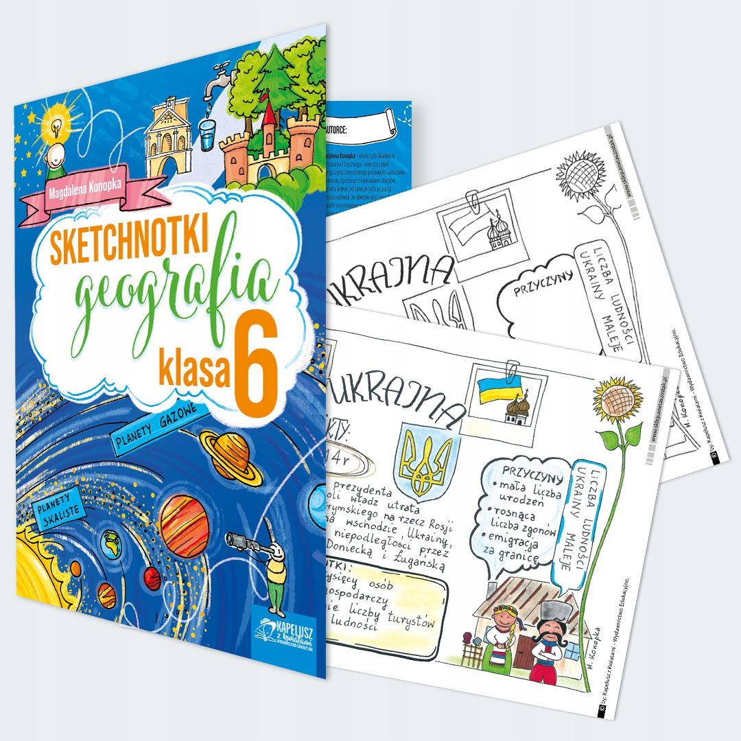 Sketchnotki. Geografia, klasa 6. Graficzne karty