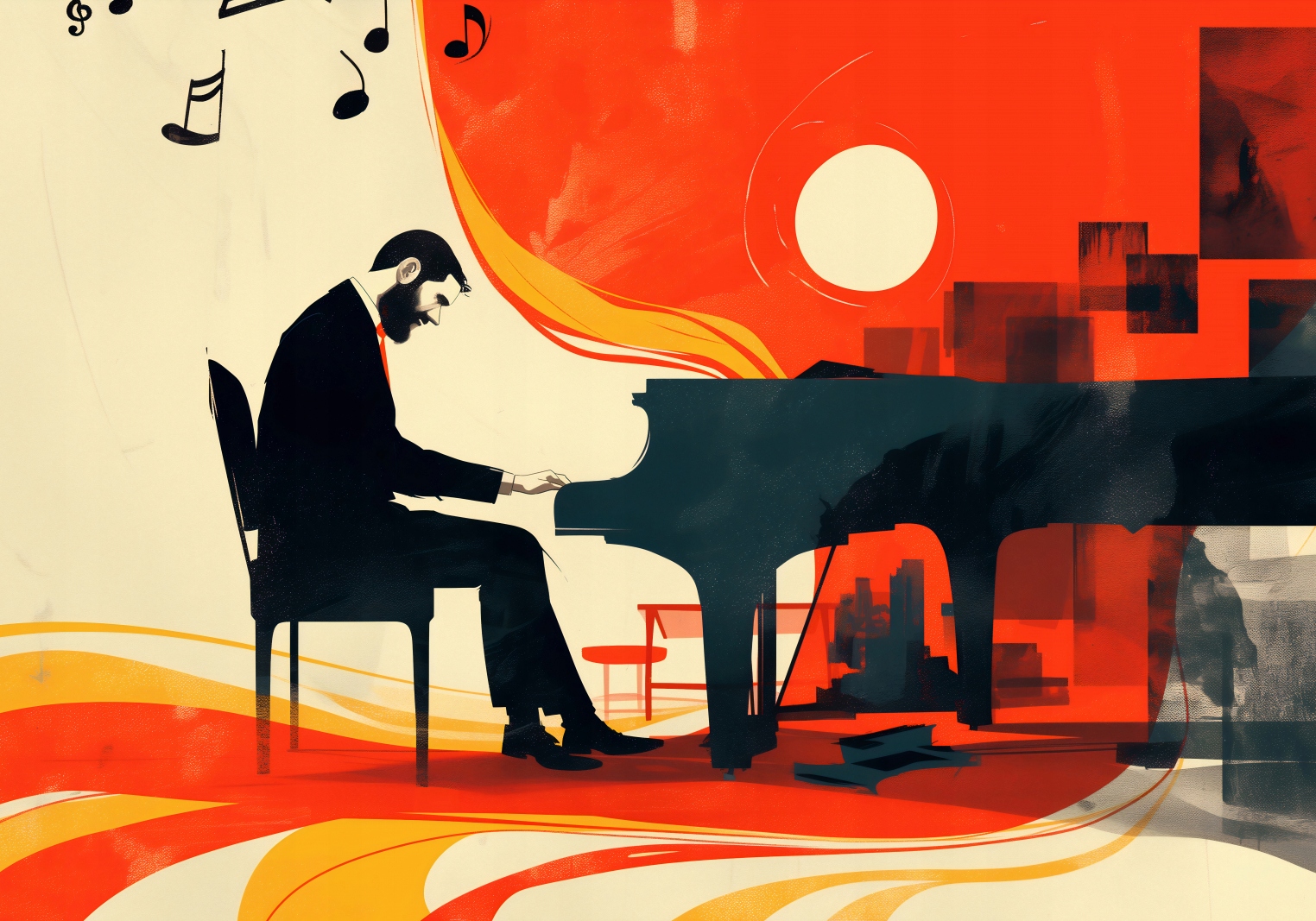 Plakát 100 x 70 cm Pianista