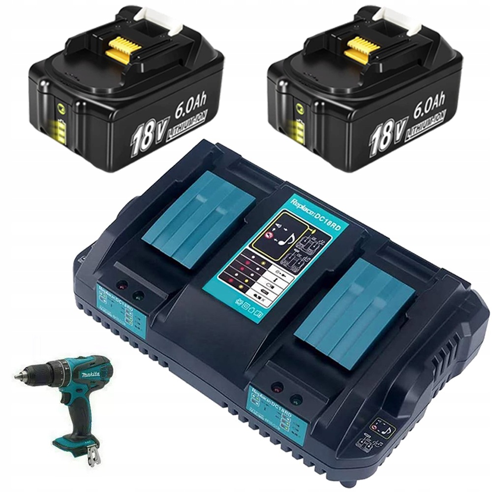 Akumulátor Baterie Pro Elektrické Nářadí Li-ion Indikátor Nabíječka 18V