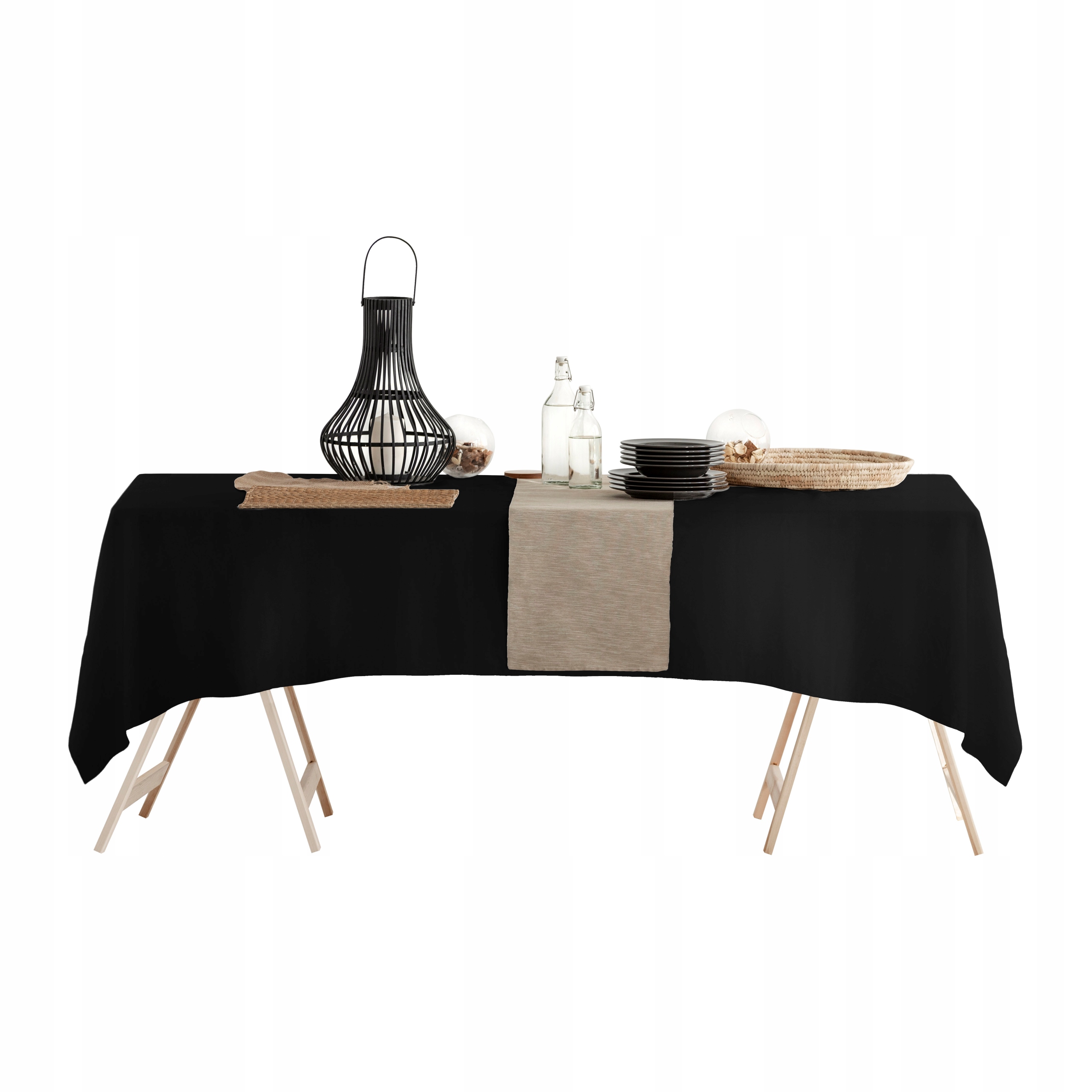 

Czarny Nowoczesny Obrus Plamoodporny 140x180