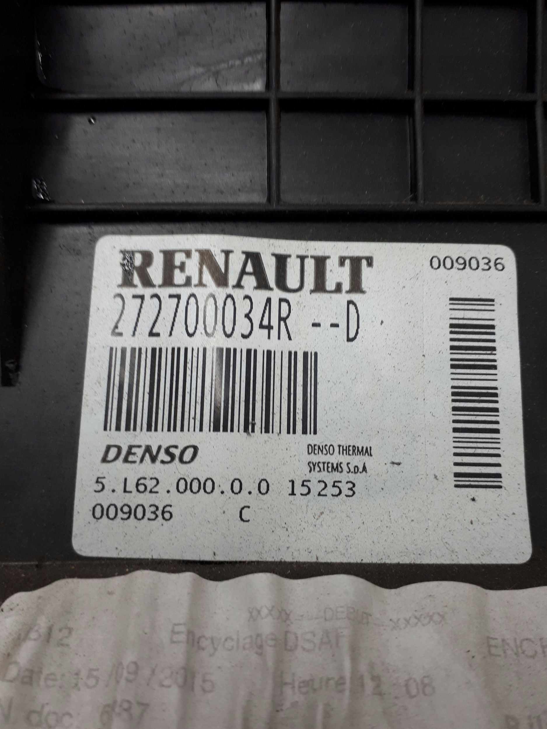 2016 renault MASTER III Группа нагреватель 272700034R