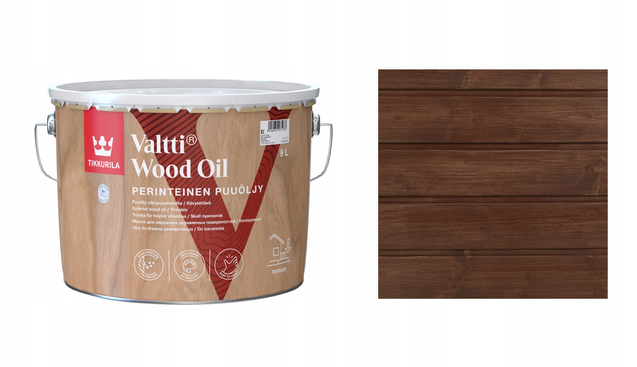 TIKKURILA VALTTI WOOD OIL 9L 238A RUBY TIGER OLEJ ROZPUSZCZALNIKOWY