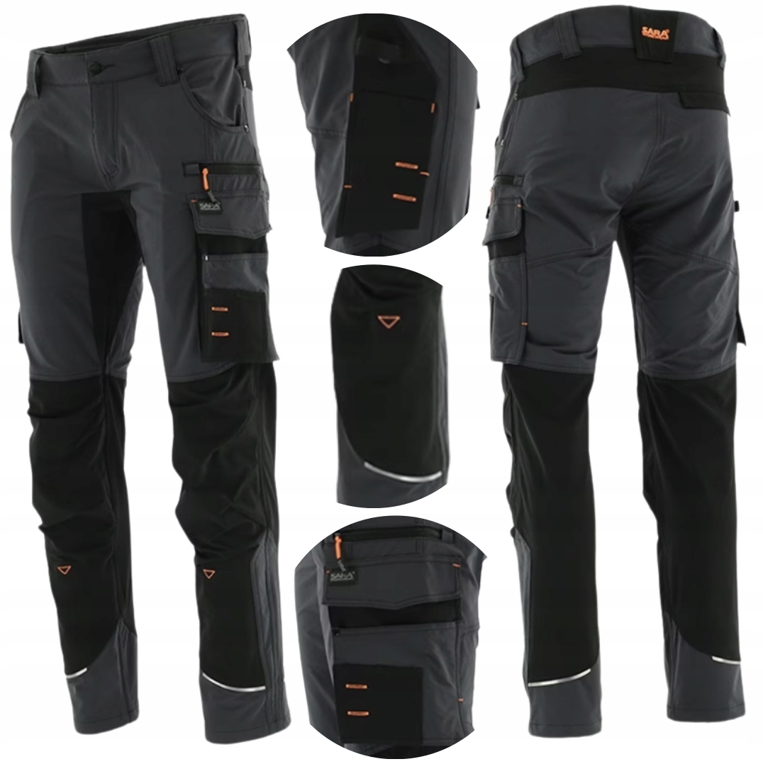 Pánské Elastické softshellové pracovní kalhoty Spandex nylon Motionflex Bozp 46