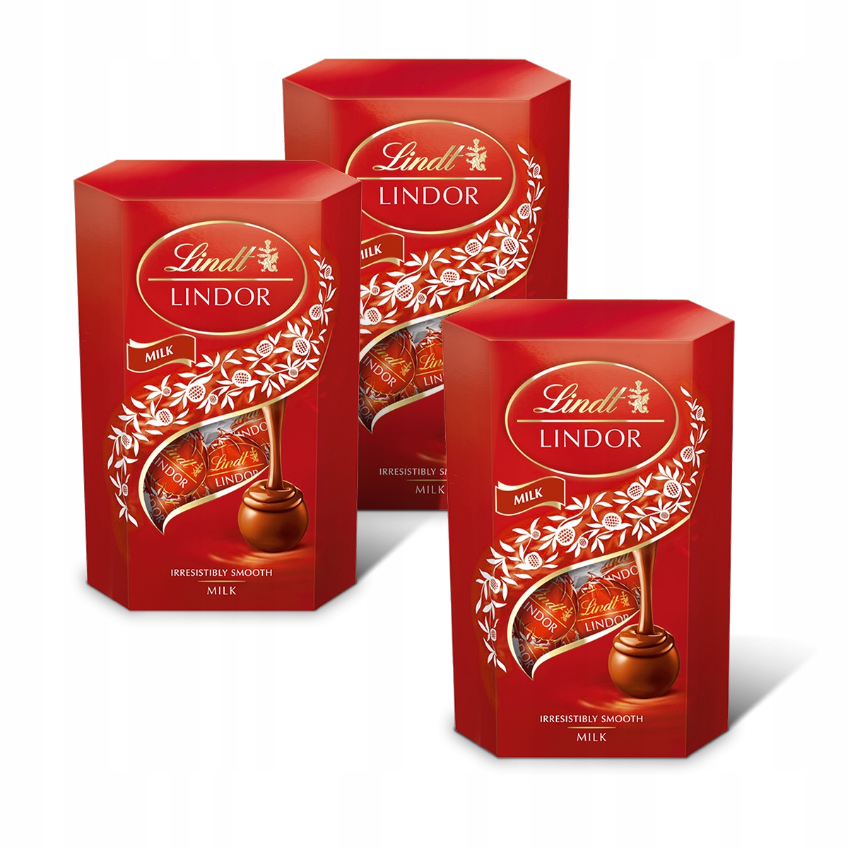 Lindt Lindor praliny pralinki czekoladki mleczne czekolada mleczna 3x200g
