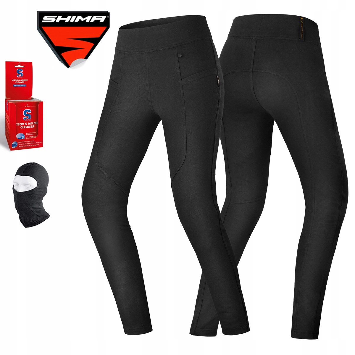 Motocyklové Legíny Shima Cruz 2.0 Čierne Dámske Nohavice Chrániče