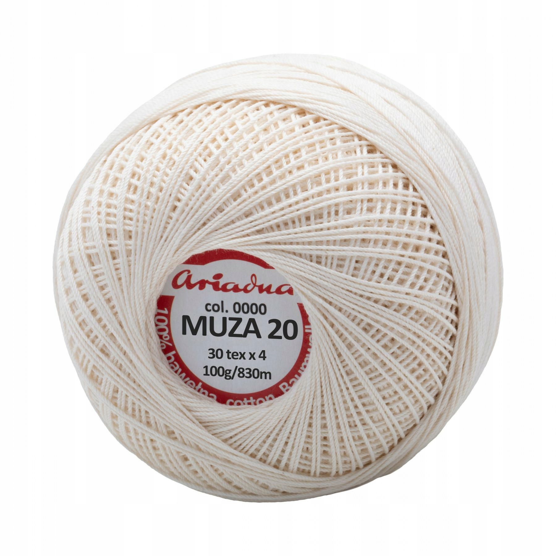 Háčkovací Příze Muza 20 0000 30tex x4 100g/830m 6 Ks