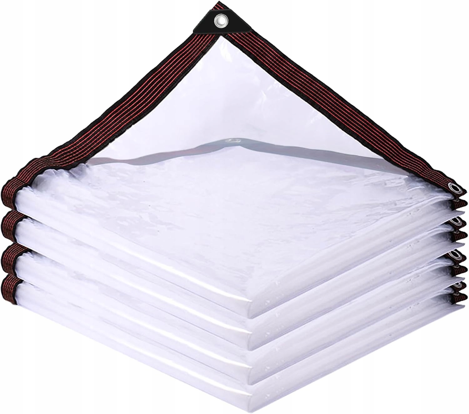 Hesiol Plandeka 2x5 m, wodoszczelna, przezroczysta z oczkami gruba 350g/m2