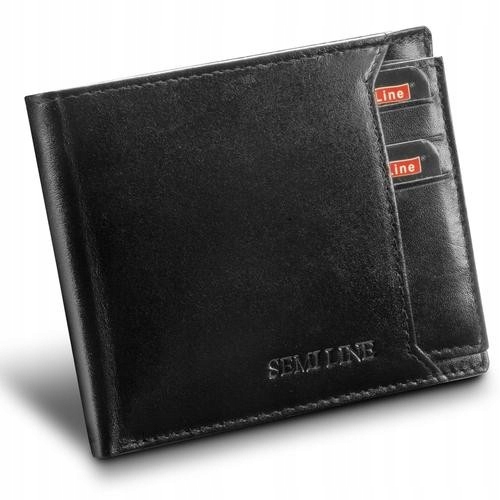 

Portfel skórzany męski mały skóra Rfid Semi Line