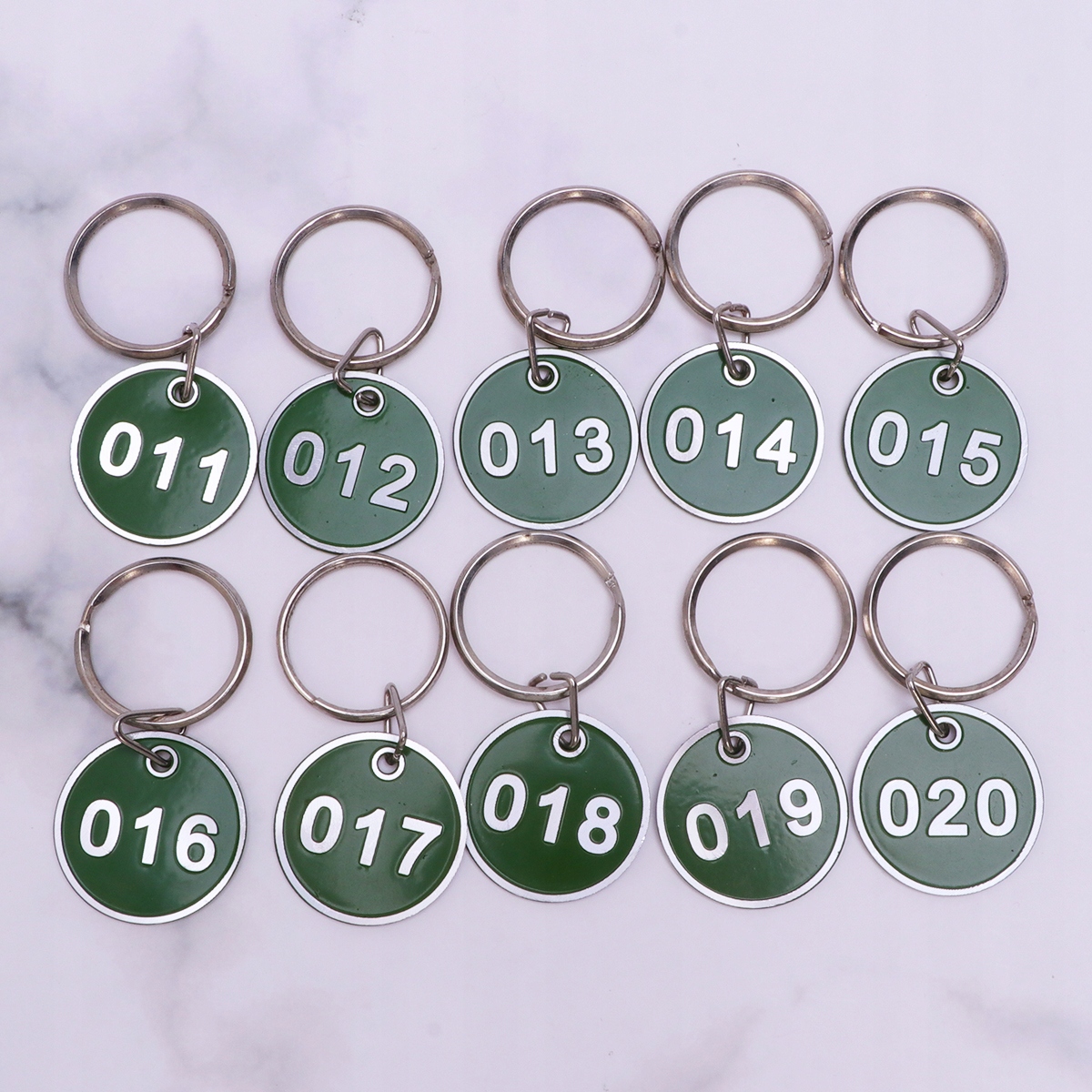 NUMEROWANE ZAWIESZKI DO KLUCZY METALOWE 50 SZT Rozmiar M