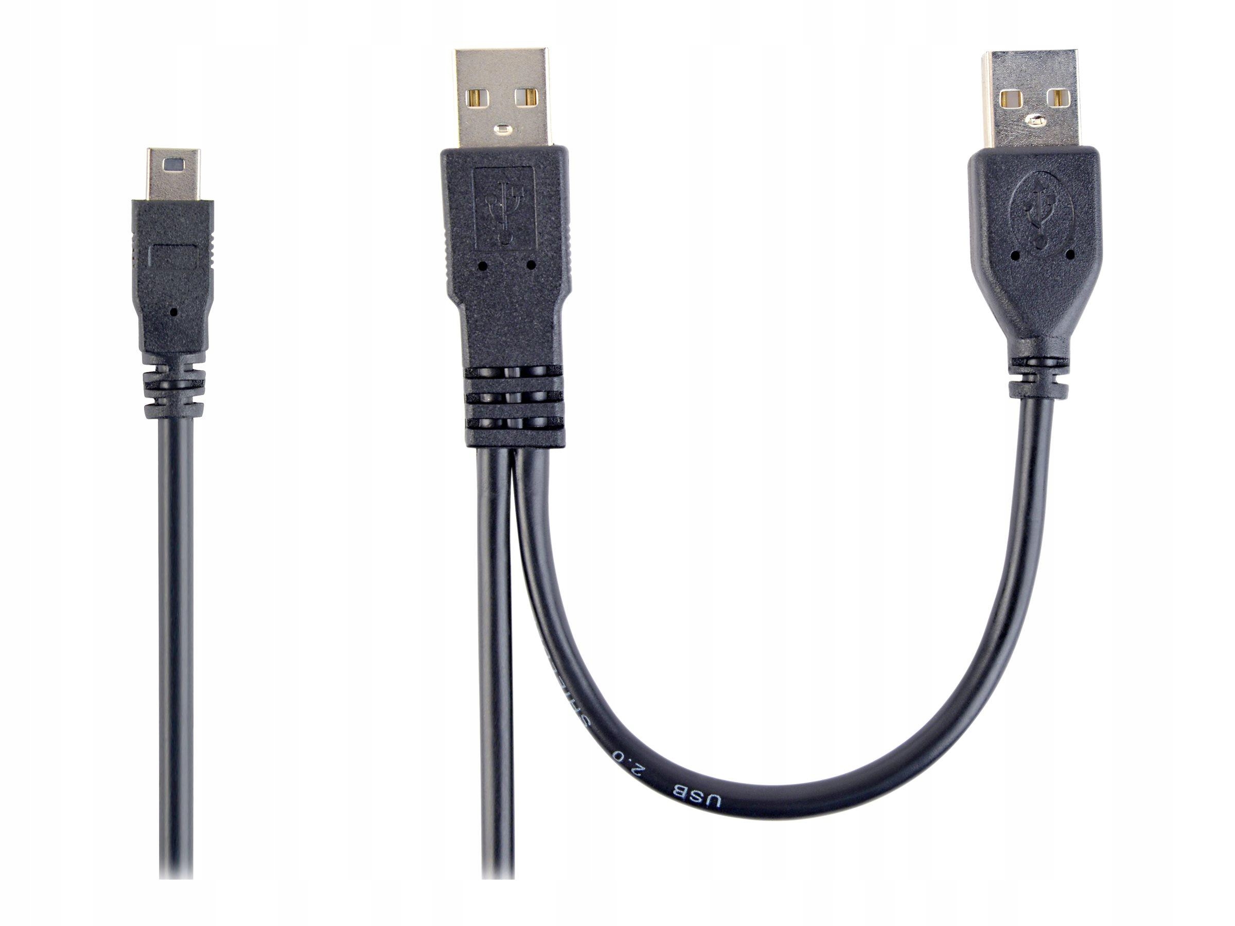 GEMBIRD CCP-USB22-AM5P-3 Gembird kabel USB Y 2.0 do dysków zew. AMX2-AM5P