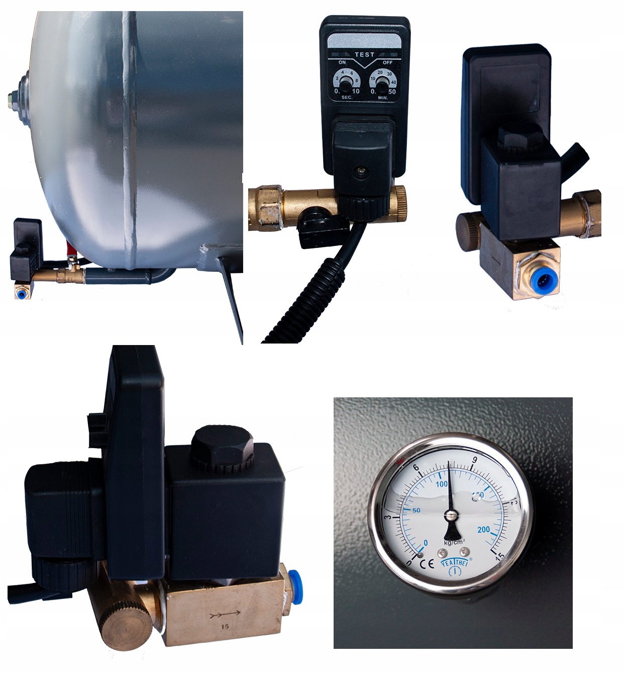 Kompresor śrubowy Kupczyk KKS 10/300 970 l/min zbiornik 300 litrów 7,5 kW Zasilanie sieciowe