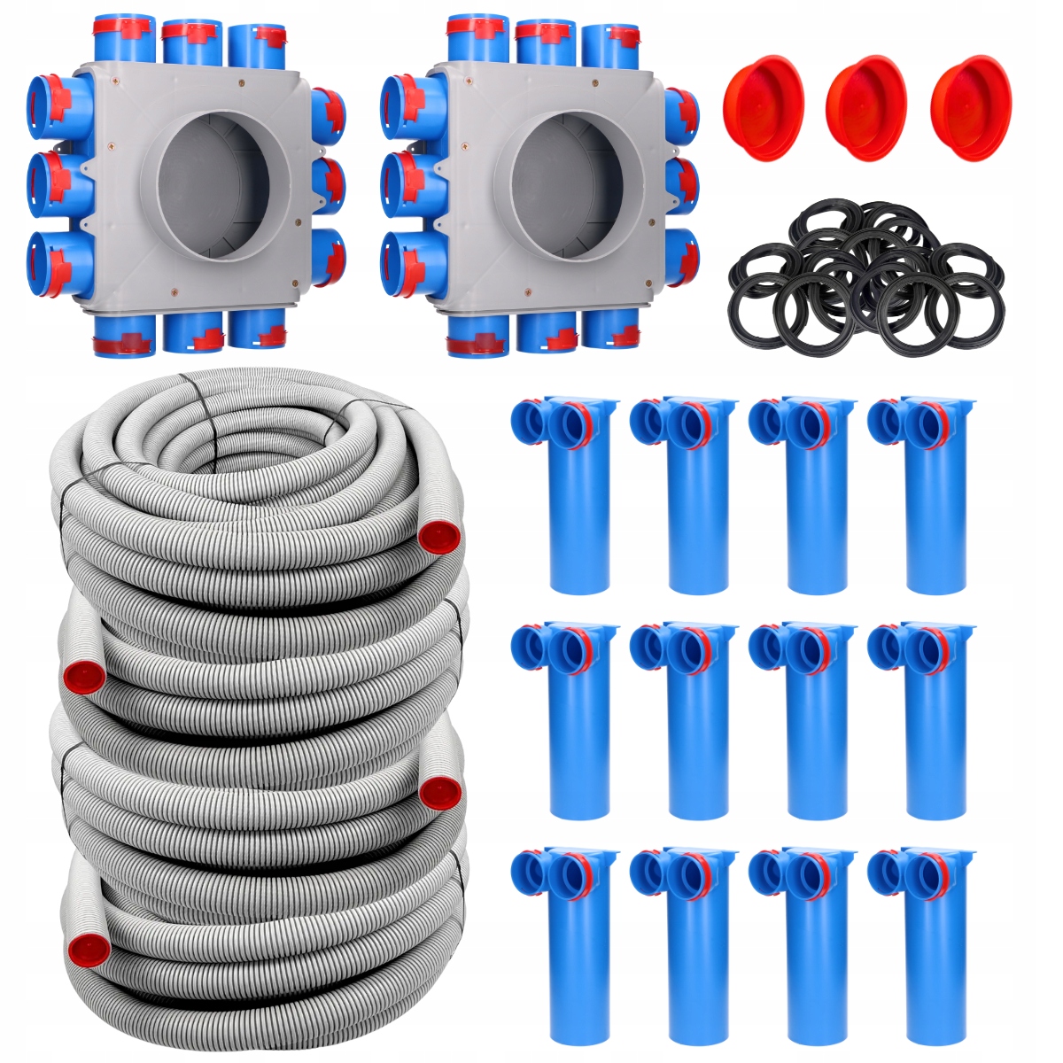 Sada Pro Rekuperaci fi75 flex kanál, rozvodná skříň, expanzní