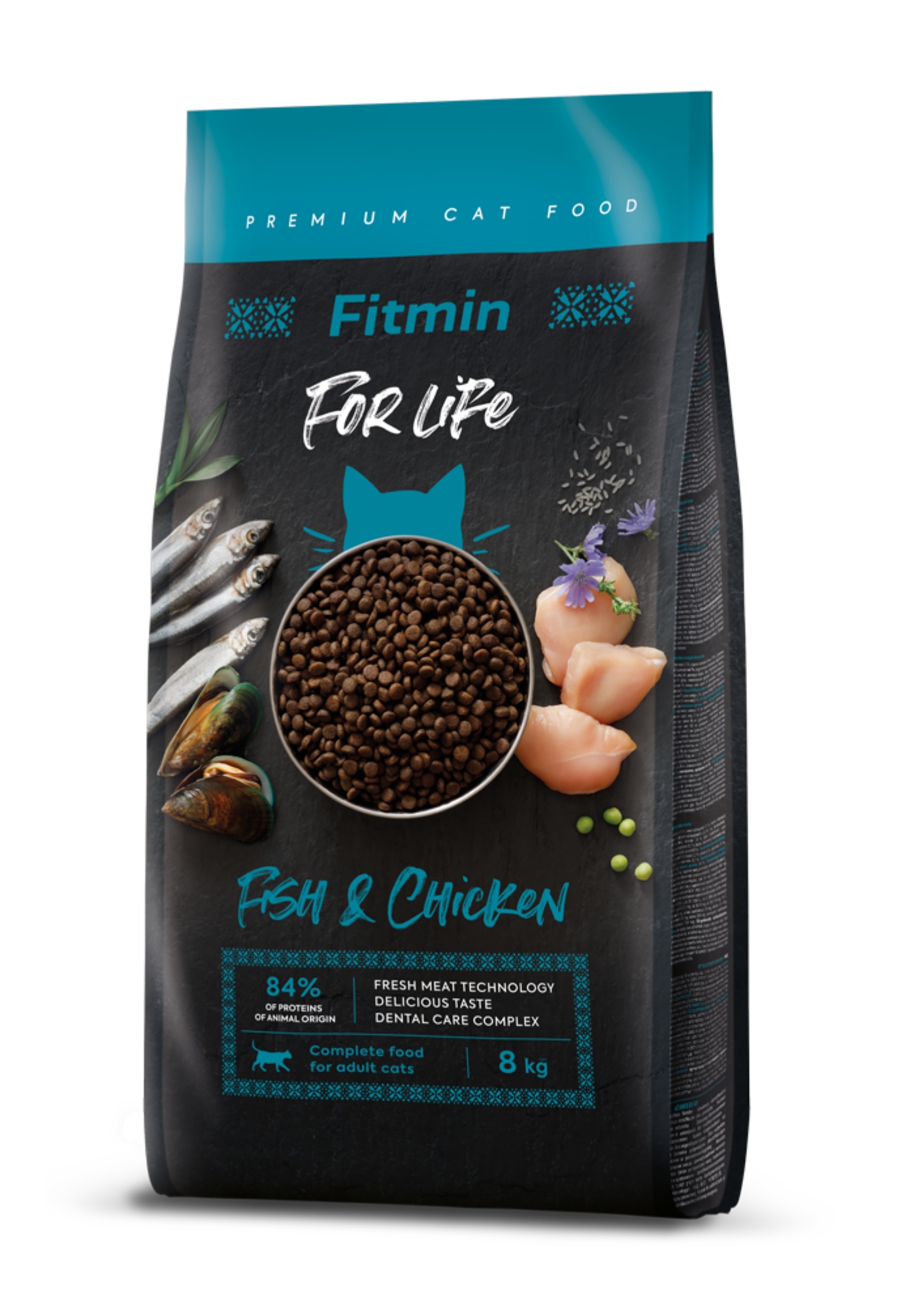 Levně Fitmin Cat For Life Adult ryba a kuře 8 kg