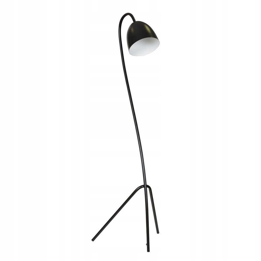 Stojací podlahová lampa Haris trojnožka černá bílý kov loft industrial
