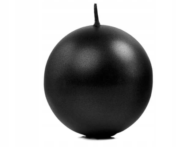 

Świeca kula Czarna świeczki Metalik 8cm 6szt