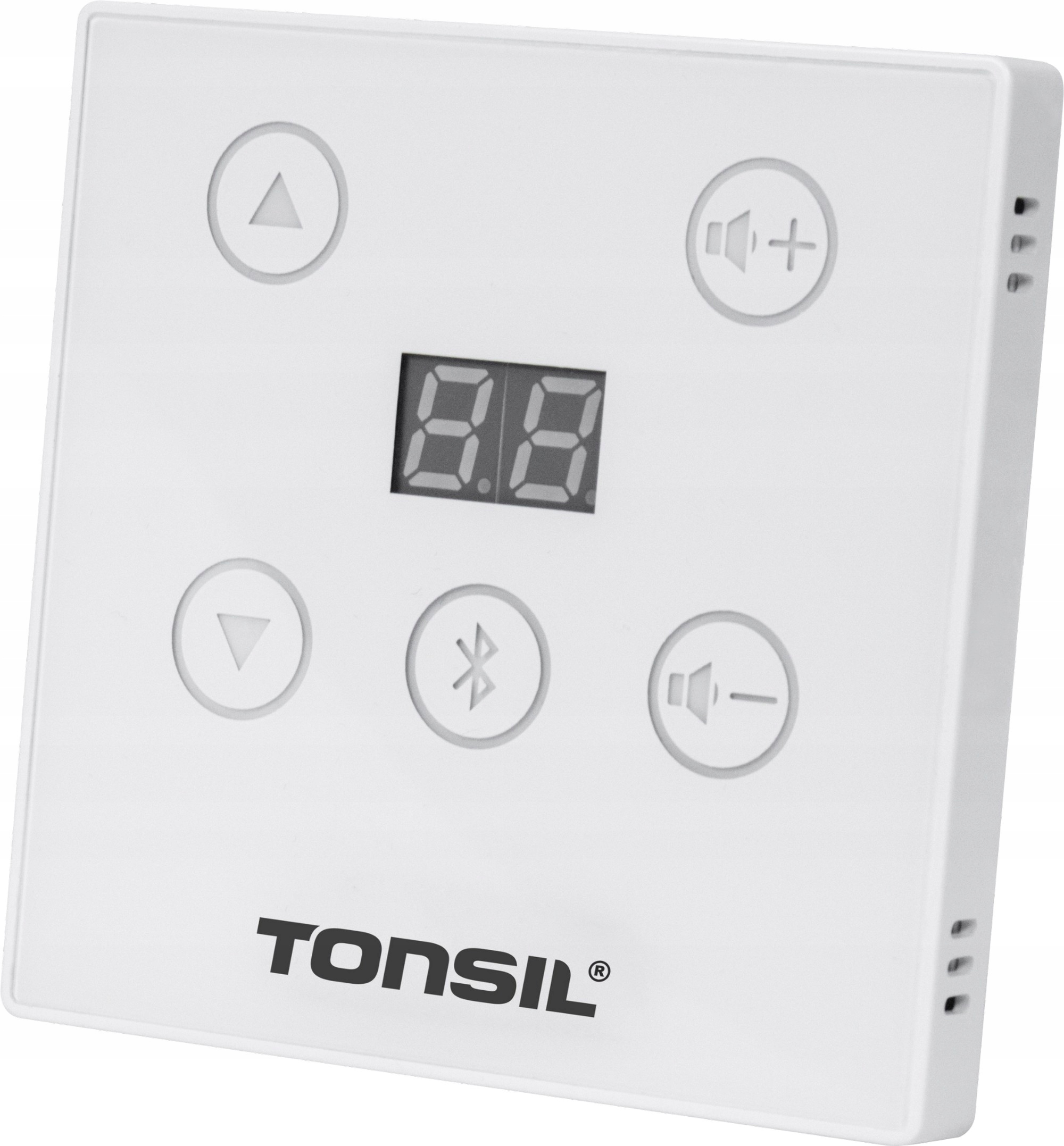 Bluetooth ovládací panel Tonsil WLA80W pro systém Pa 100V Zóna nástěnný