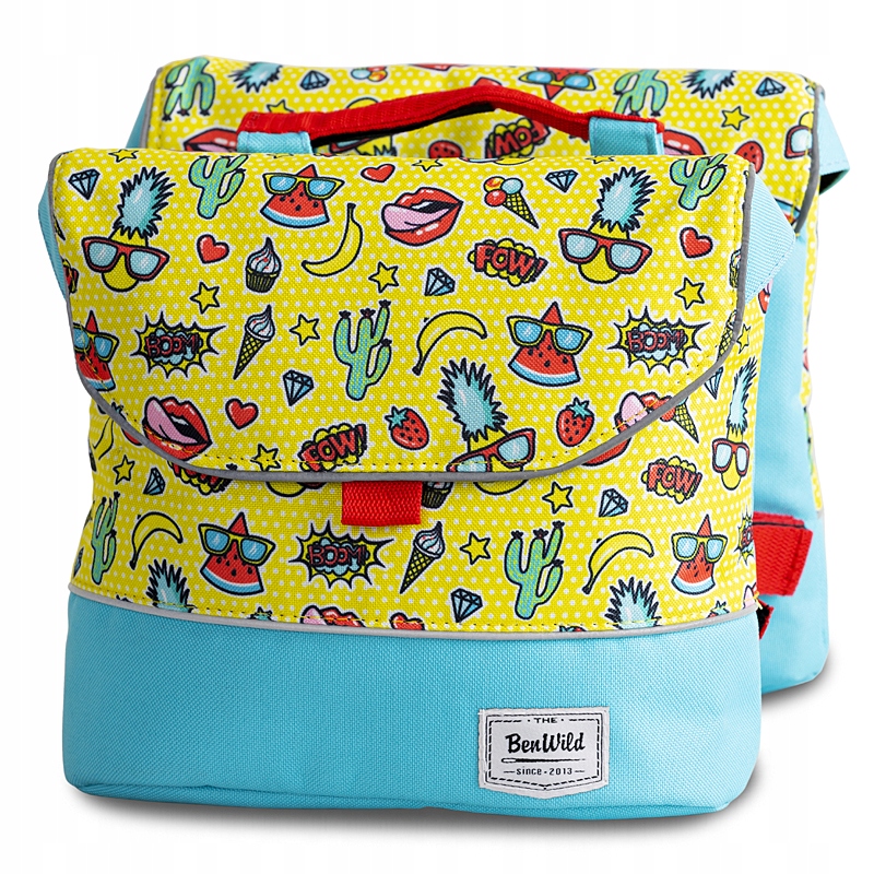 Podwójna Sakwa Rowerowa na bagażnik rowerowy dla Dzieci Torba na rower