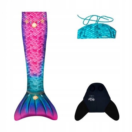 Хвост русалок XS MONOPŁETWA Бикини Костюм дети 8-10л