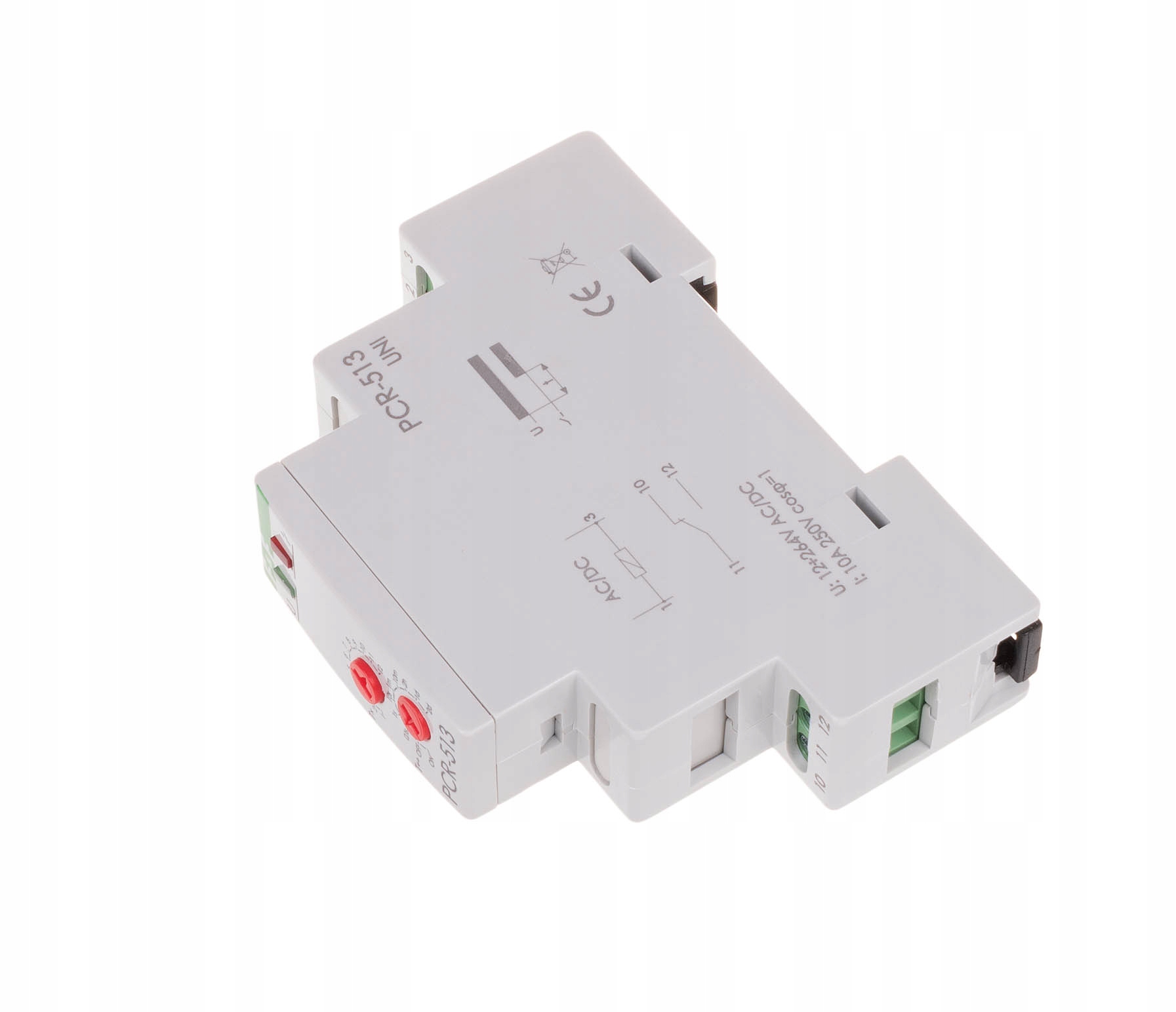 Časové relé opožděné zapnutí 1P 10A 0,1sek-576h 12-264V Ac/dc