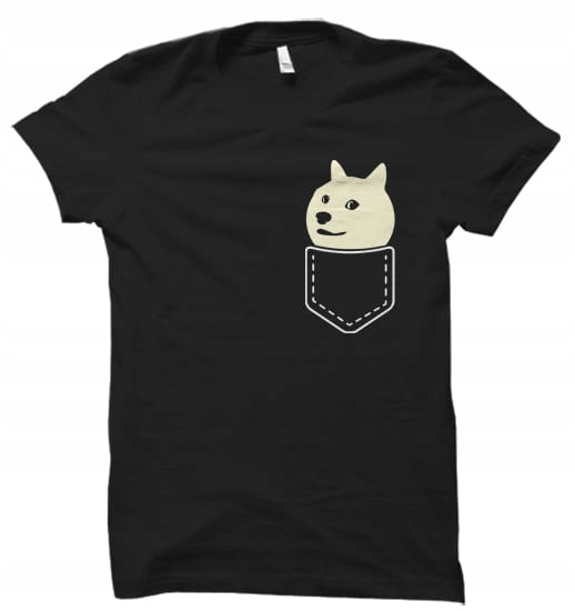 

Doge W Kieszeni pieseł pies koszulka damska