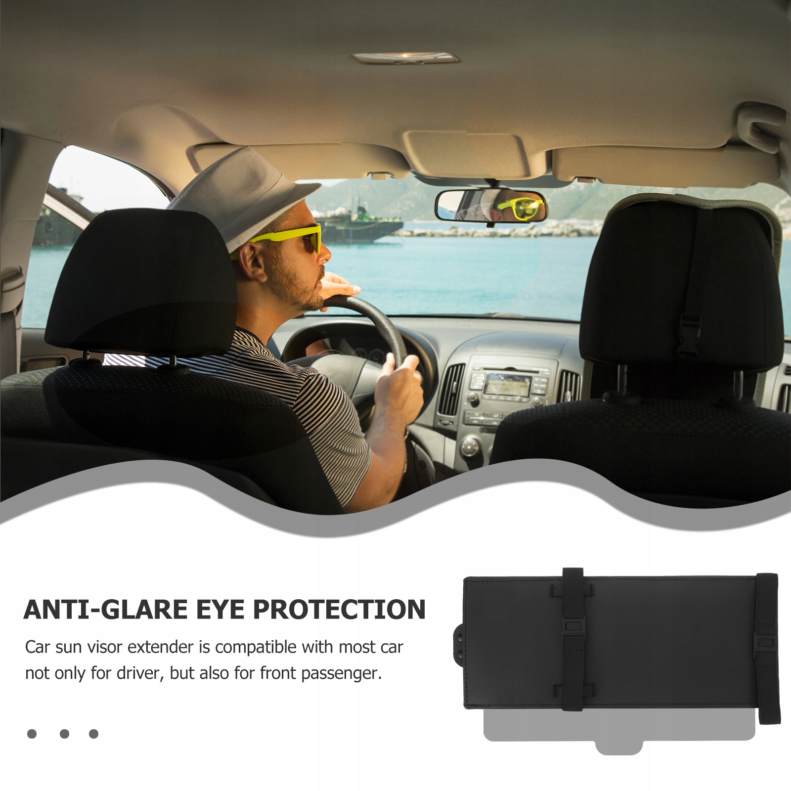 PRZEDŁUŻACZ OSŁONY PRZECIWSŁONECZNEJ DO SAMOCHODU Typ samochodu Niezdefiniowany