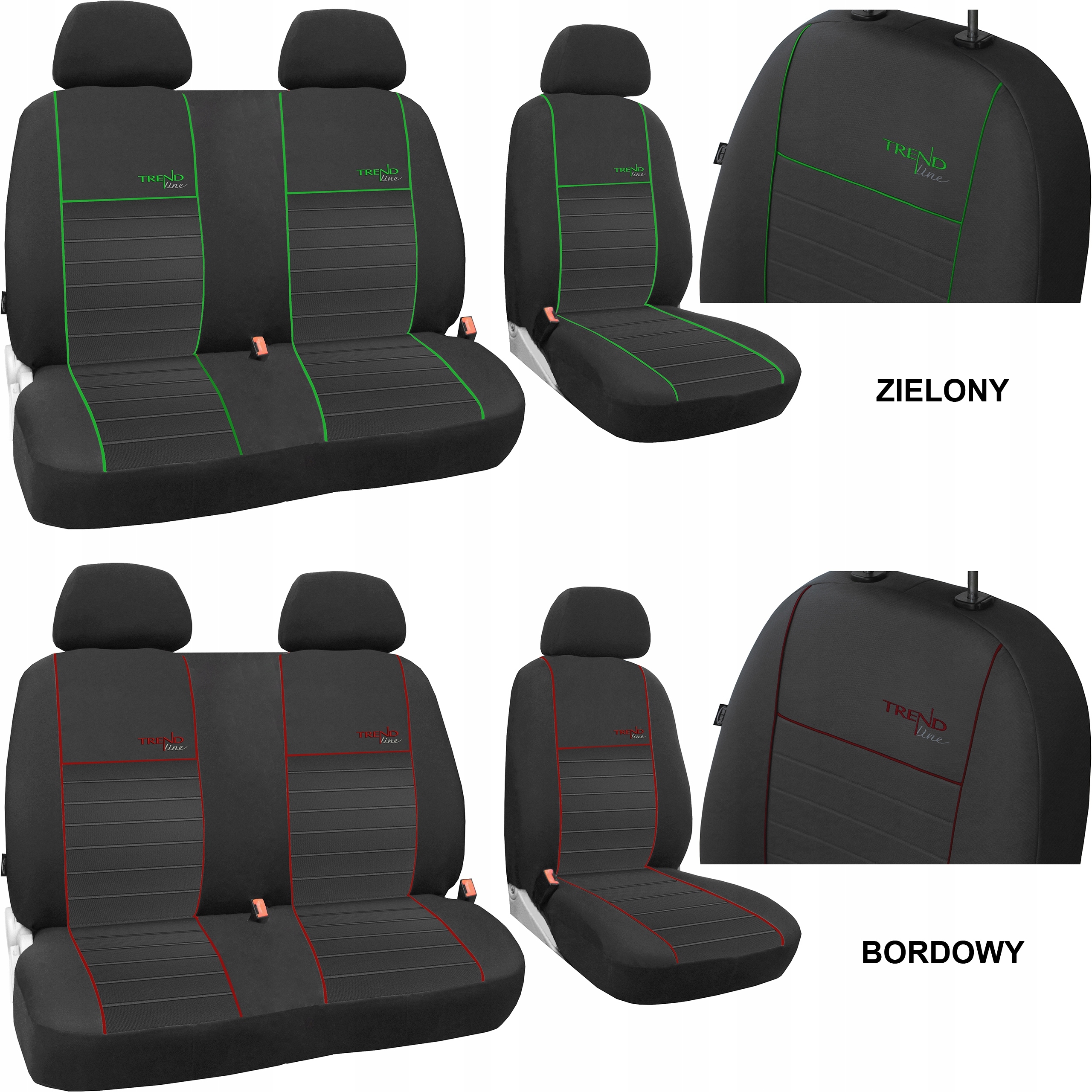 POKROWCE MIAROWE NA SIEDZENIA RENAULT TRAFIC 2 2+1 Typ pokrowiec