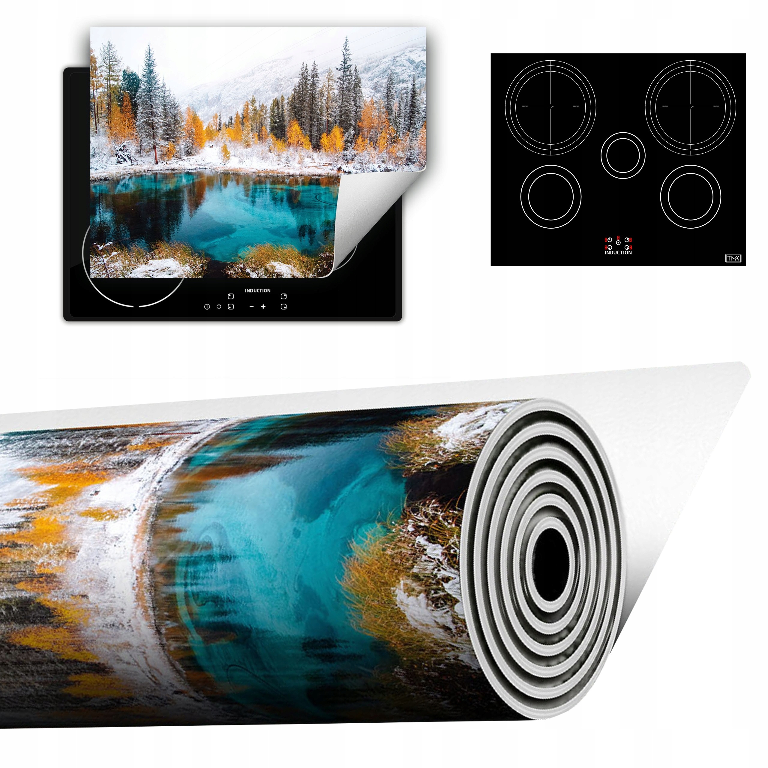 Vinylová Podložka Do Kuchyně Více Místa 70x52 zima krajina