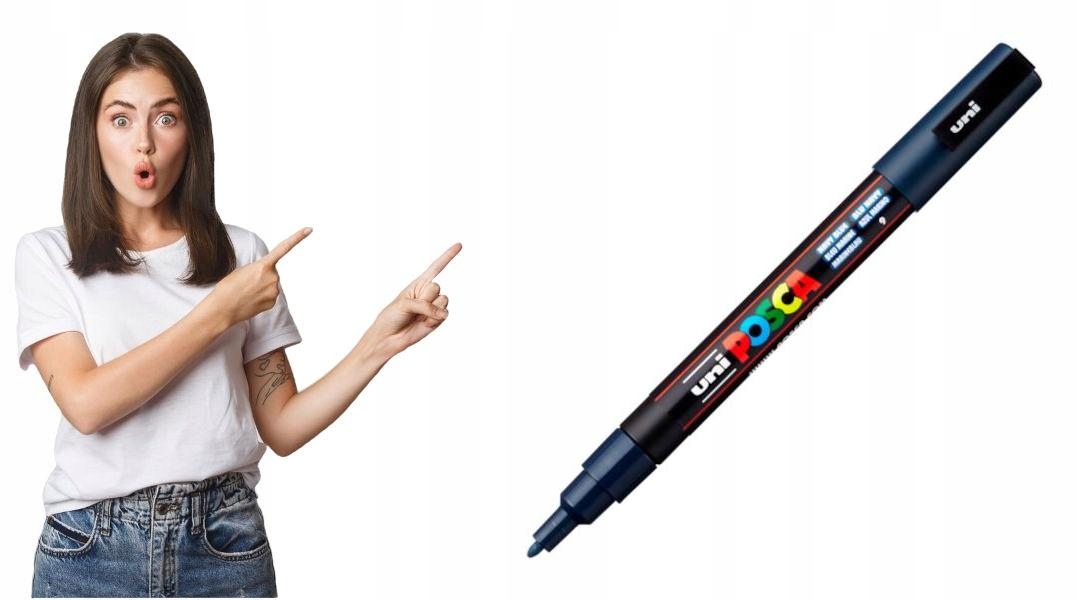 Marker UNI POSCA PC-3M granatowy (9)