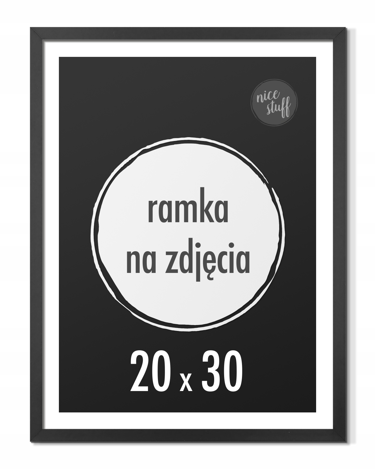 

Ramka na zdjęcia 20x30 cm Ramki 30x20 czarna nóżka