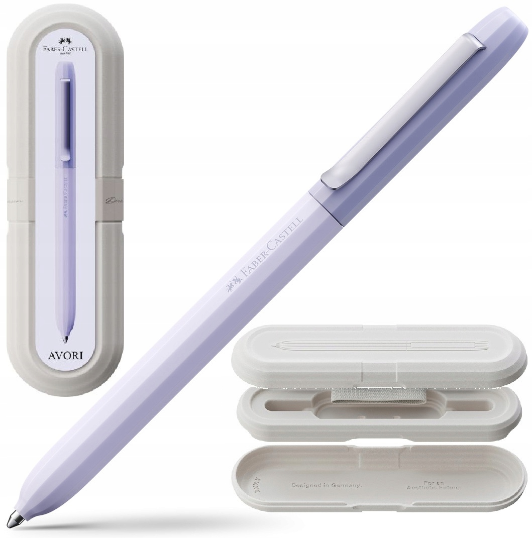 Faber-castell Długopis automatyczny W Etui niebieski wkład Xb Avori