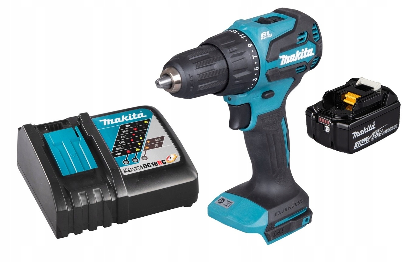 Makita Aku Wiertarko Wkrętarka Udar LXT18V 65Nm 1x3Ah BL1830 DC18RC DHP490Z