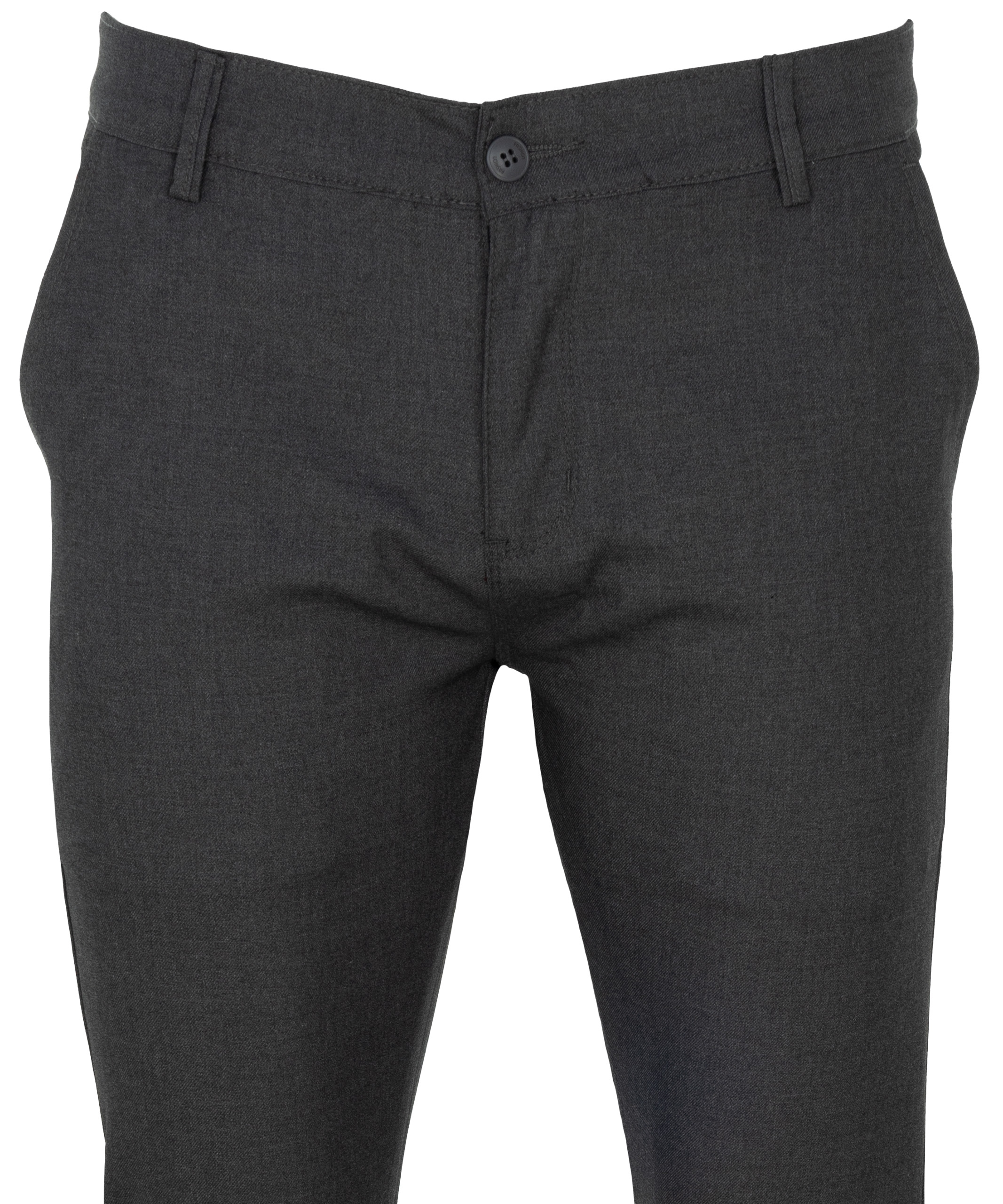 SPODNIE MATERIAŁOWE ELEGANCKIE CIEMNO-SZARE GŁADKIE W32 Marka inna