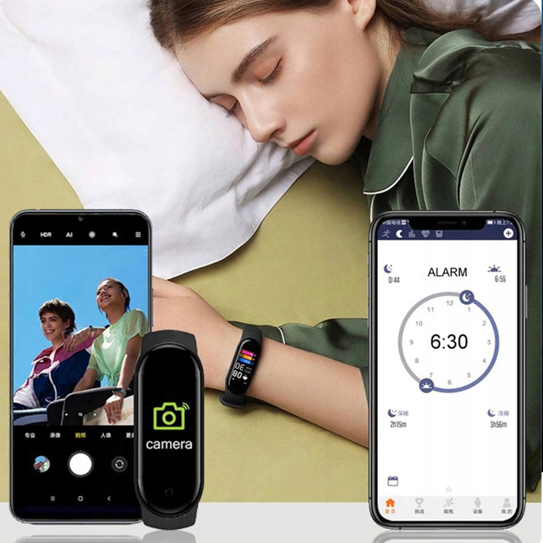 SMARTWATCH SMARTBAND ZEGAREK OPASKA SPORTOWA M8 APLIKACJE KROKOMIERZ SEN Kolor czarny