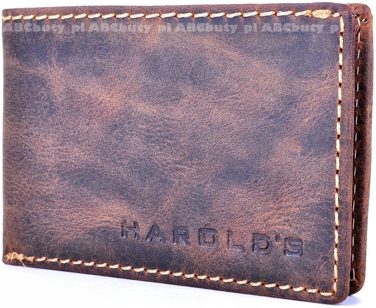 

G1-51 Brązowy Skórkowy Portfel Młodzieżowy Harolds