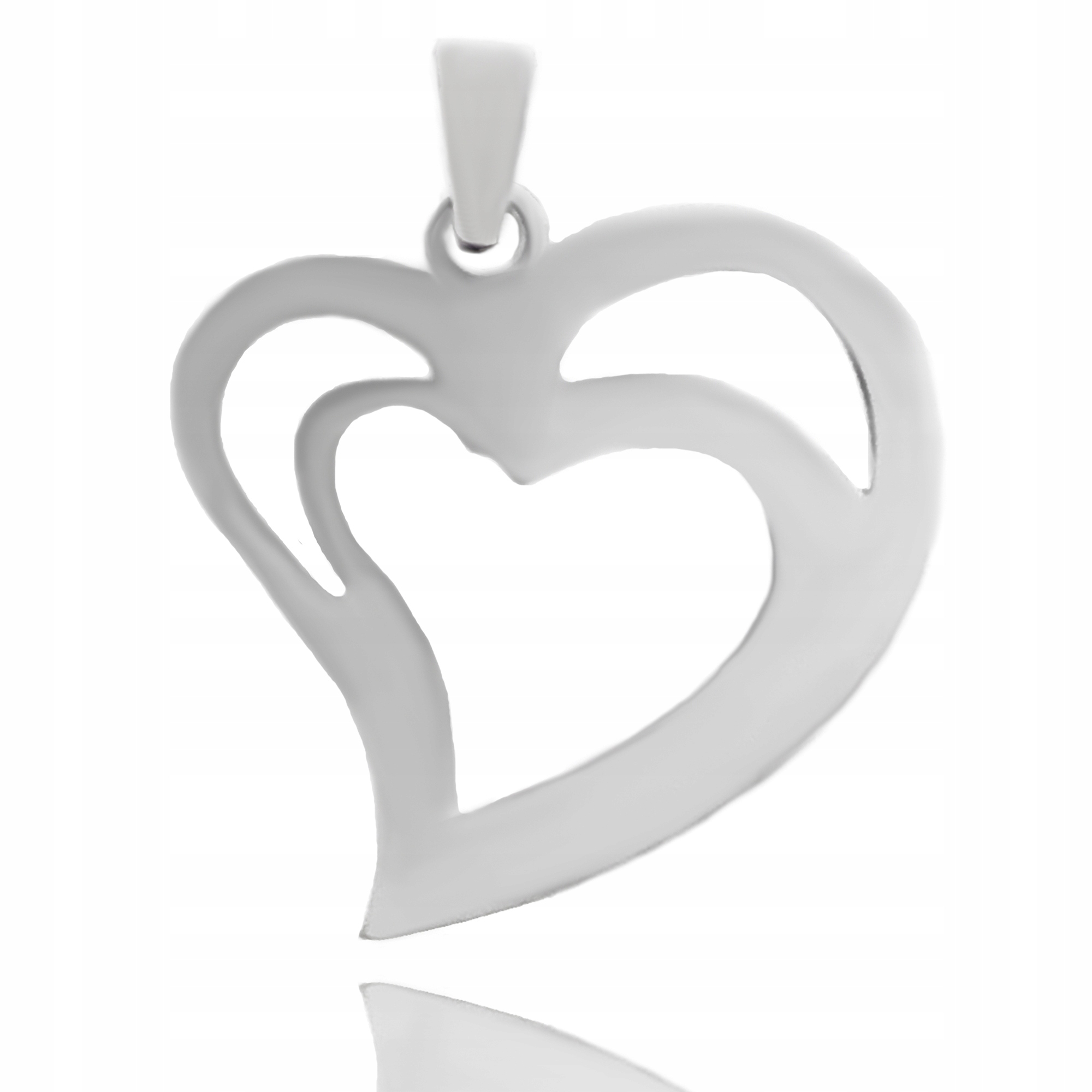 

Srebrna Zawieszka Serce Serduszko Rodowane Blaszka