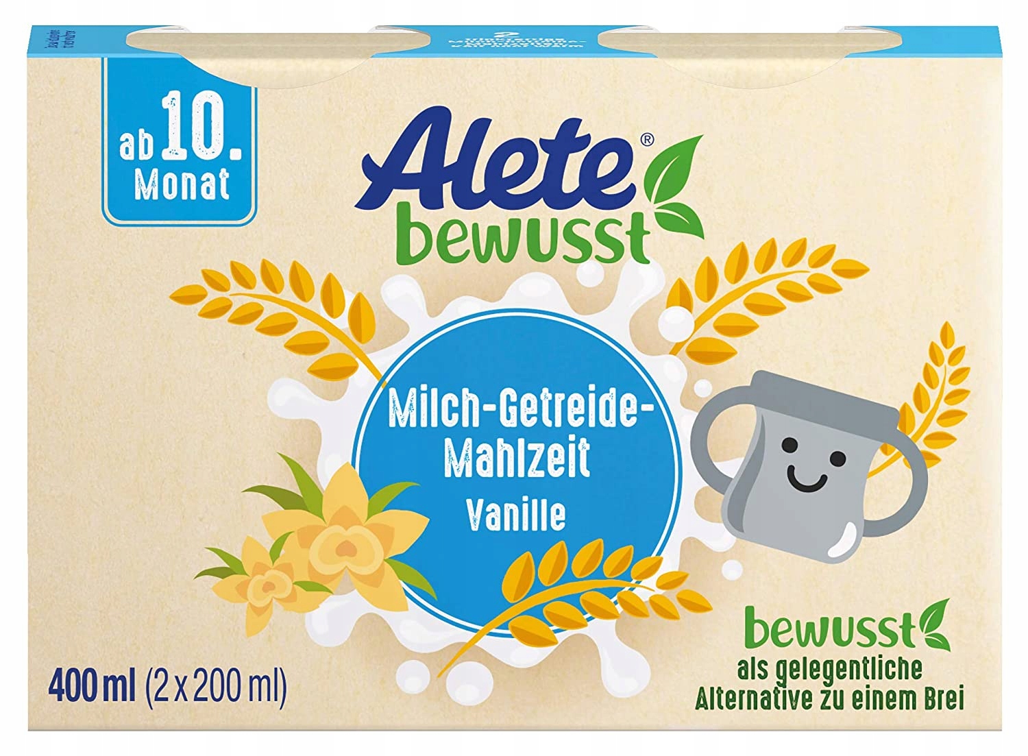 ALETE KASZKA DO PICIA ZBOŻOWA WANILIA NAPÓJ 2x200