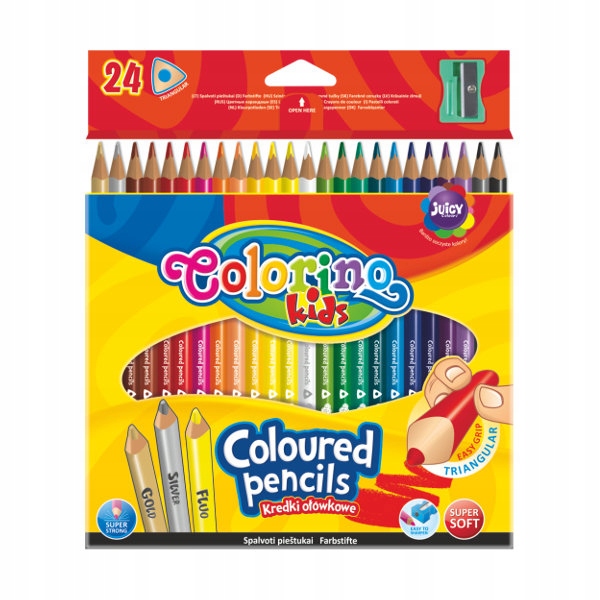 

kredki ołówkowe Colorino 24 trójkątne +temp