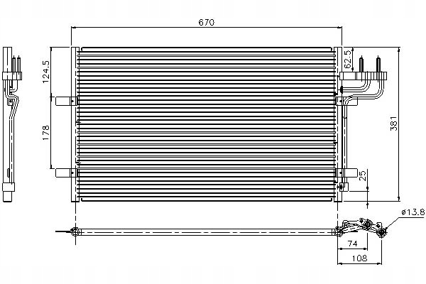 Kondenzátor Klimatizace Nissens 1335552 1234248 3M5H19710CB 3M5H