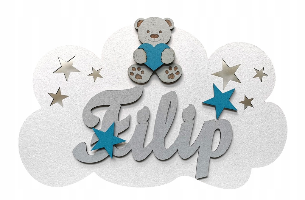 T3 LAMPKA NOCNA CHMURKA 40 cm LED PREZENT DZIECKO Kolor dominujący biały