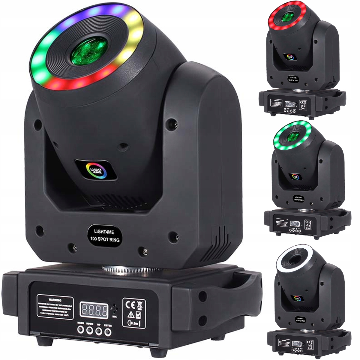 Pohyblivá Hlava Led Jevištní Osvětlení Rgb LIGHT4ME 100 Spot Ring