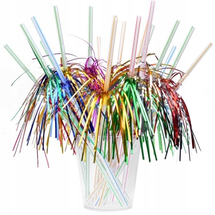 SŁOMKI RURKI PALMY KOLOROWE PICIA DO NAPOJÓW HAWAJSKIE PARTY 50SZT Marka Arpex