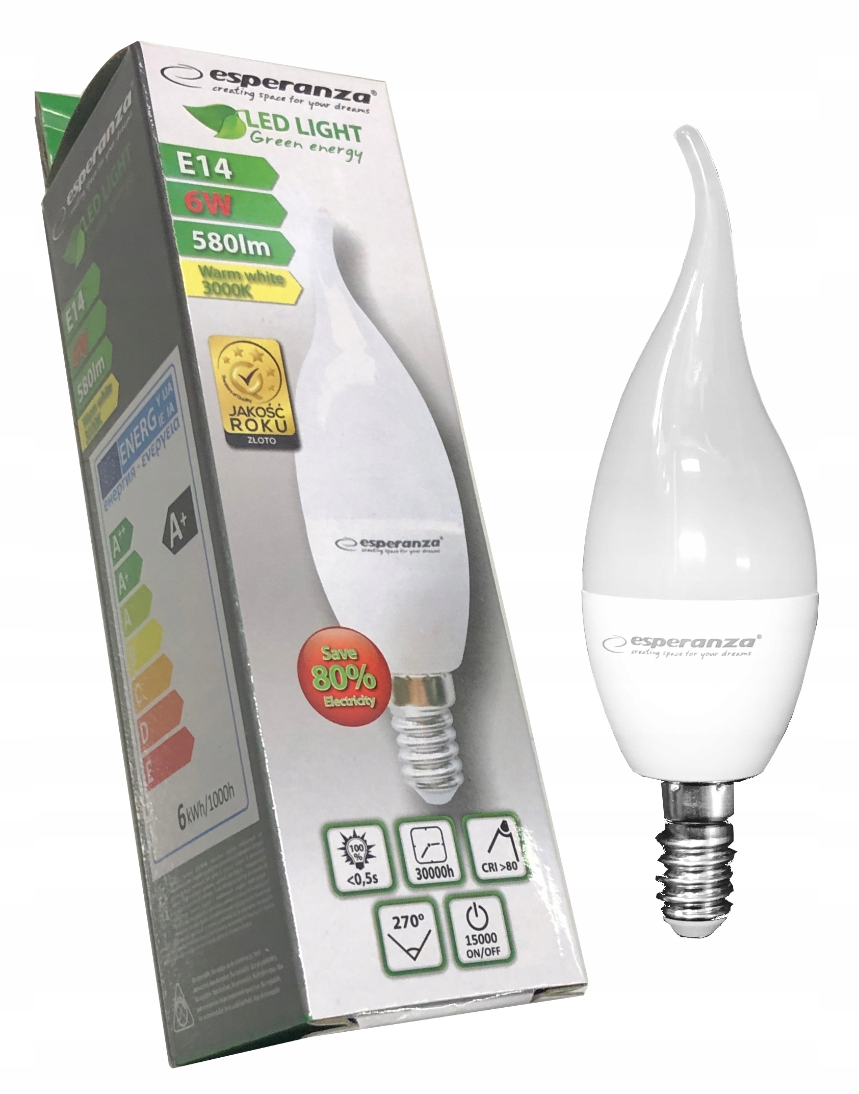 

Esperanza Żarówka Led Light E14 230V 8W 720LM 60W