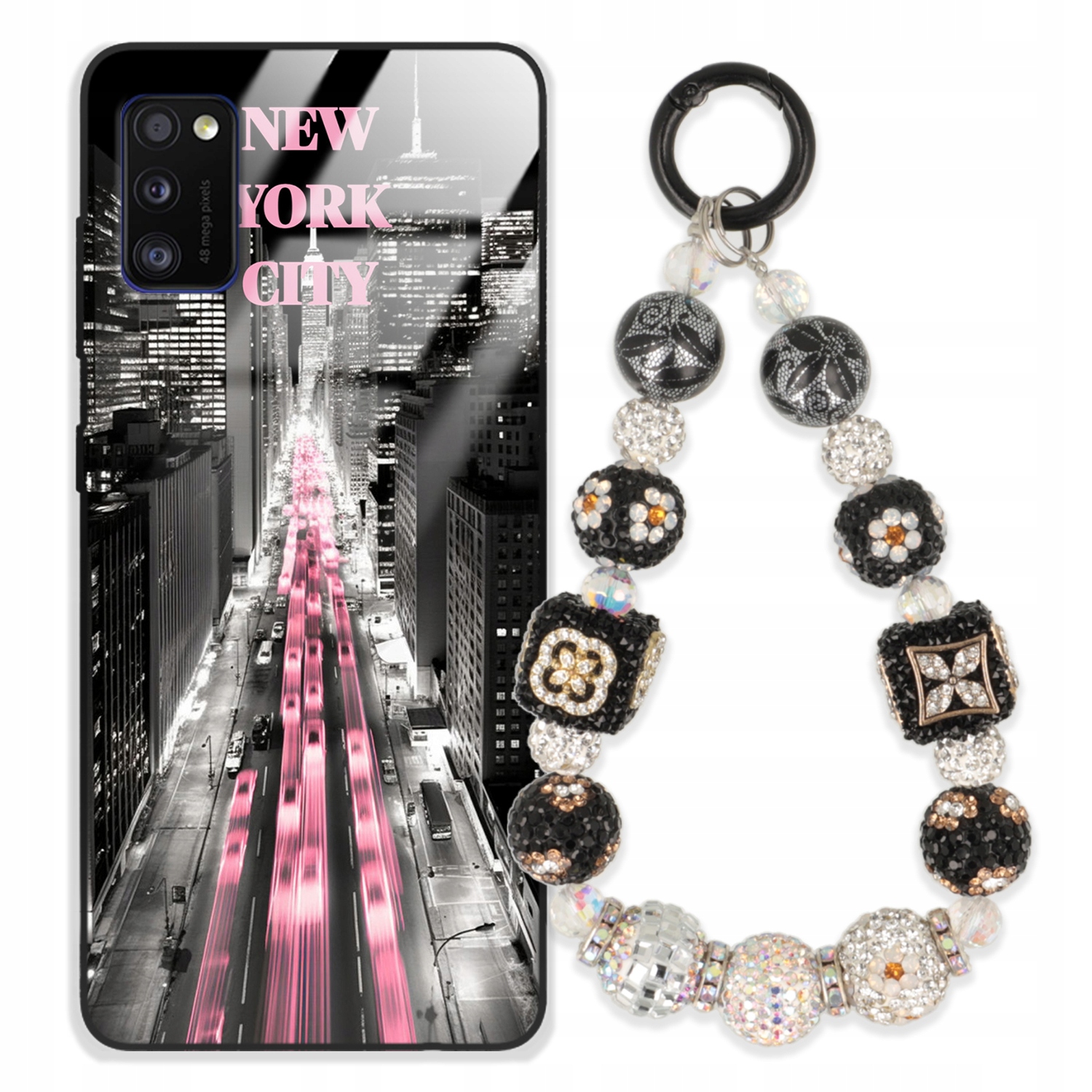 Puzdro Na Samsung A41 Case Glass Kľúčenka Elegantné Prémiové Dizajnové Puzdro