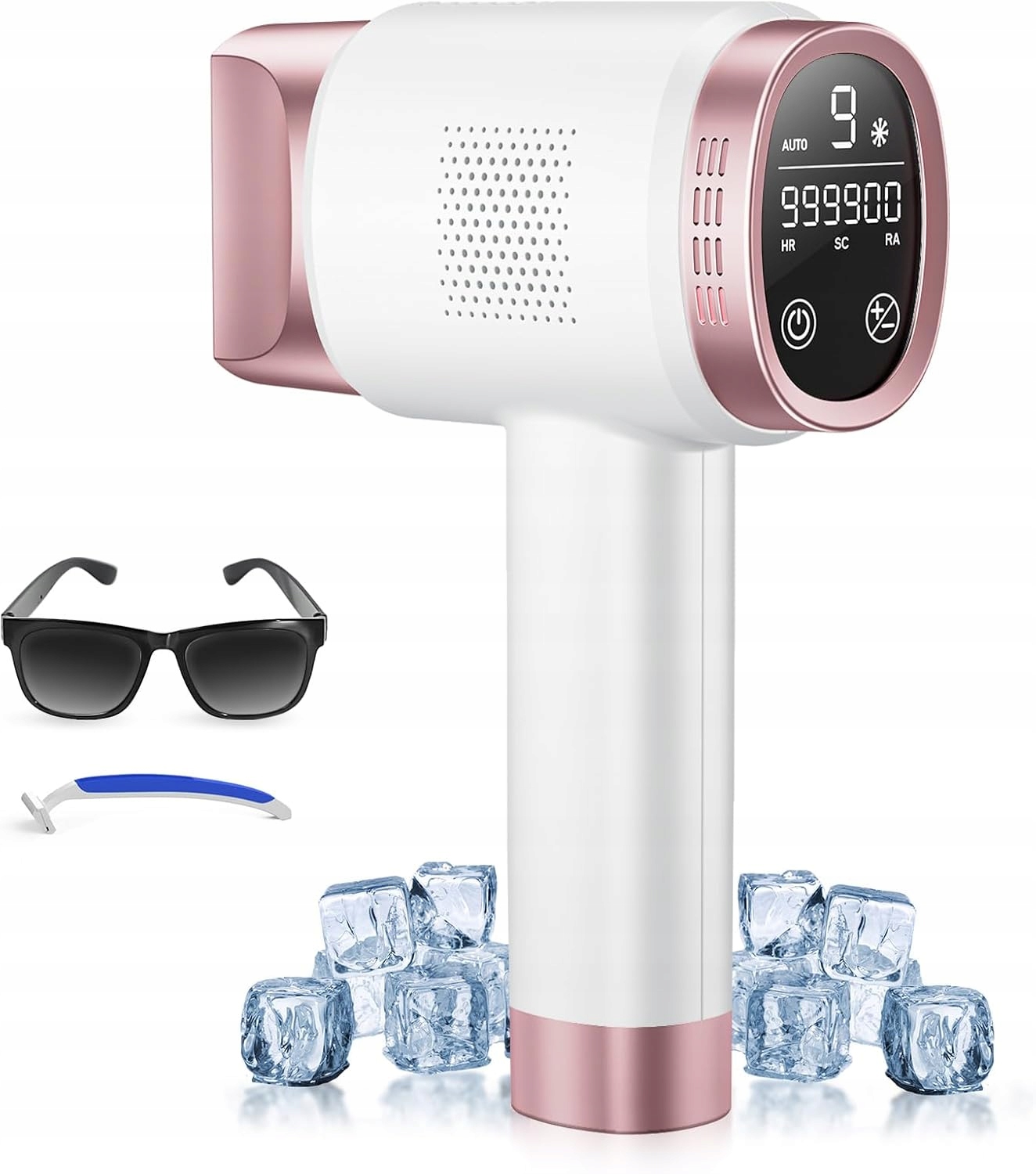 Oupseen Ipl Laserový epilátor s chladicím systémem, růžově zlatá