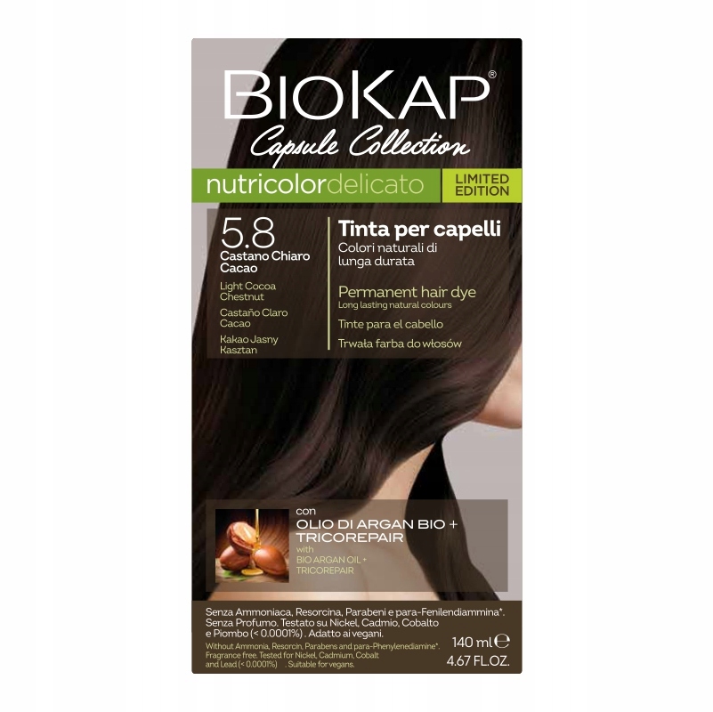 BioKap Nutricolor Delicato 5.8 kakao světlý kaštan