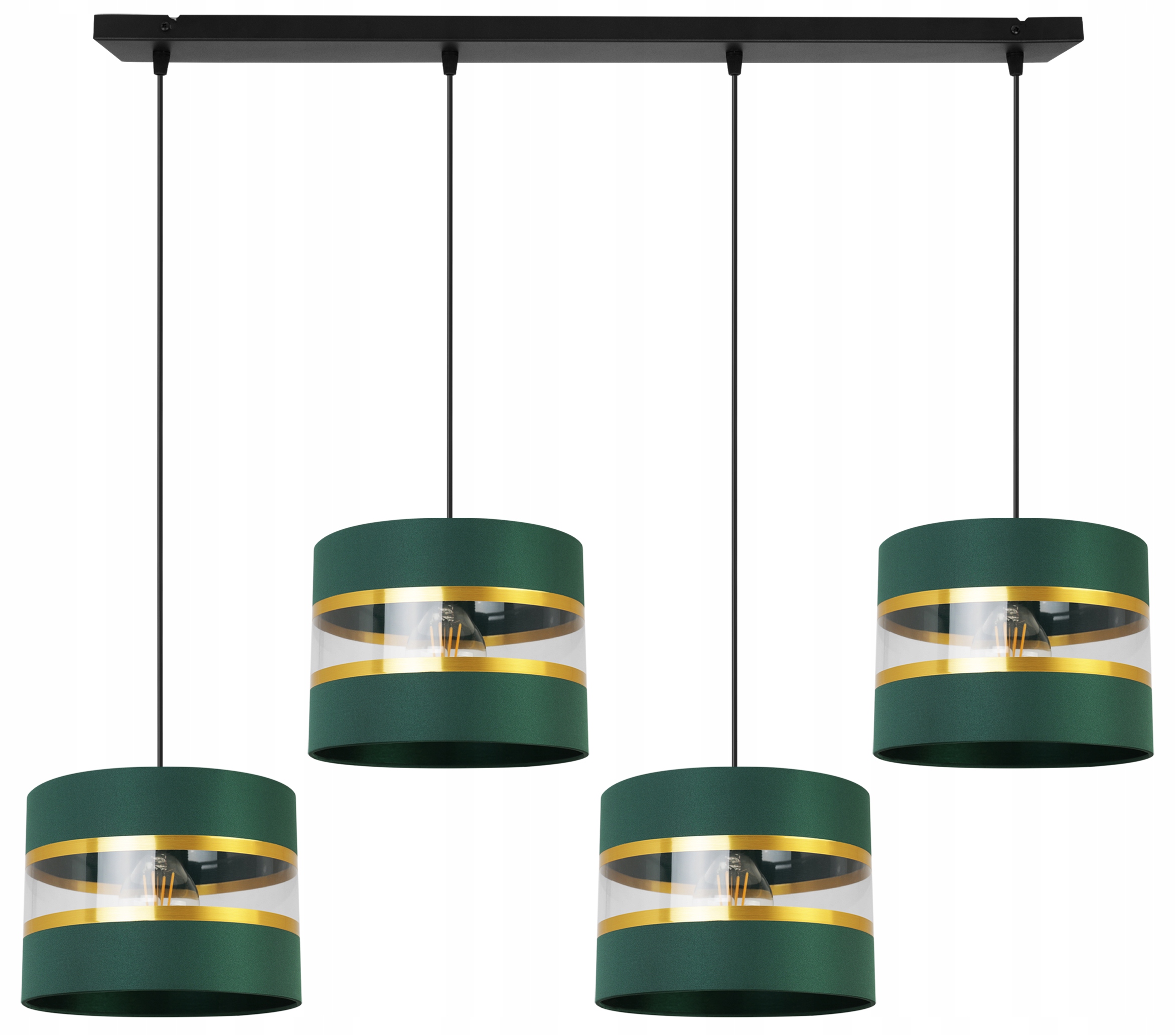 Závěsná Stropní Lampa Lustr Glamour Zlaté Pruhy Stínidlo Do Pokoje