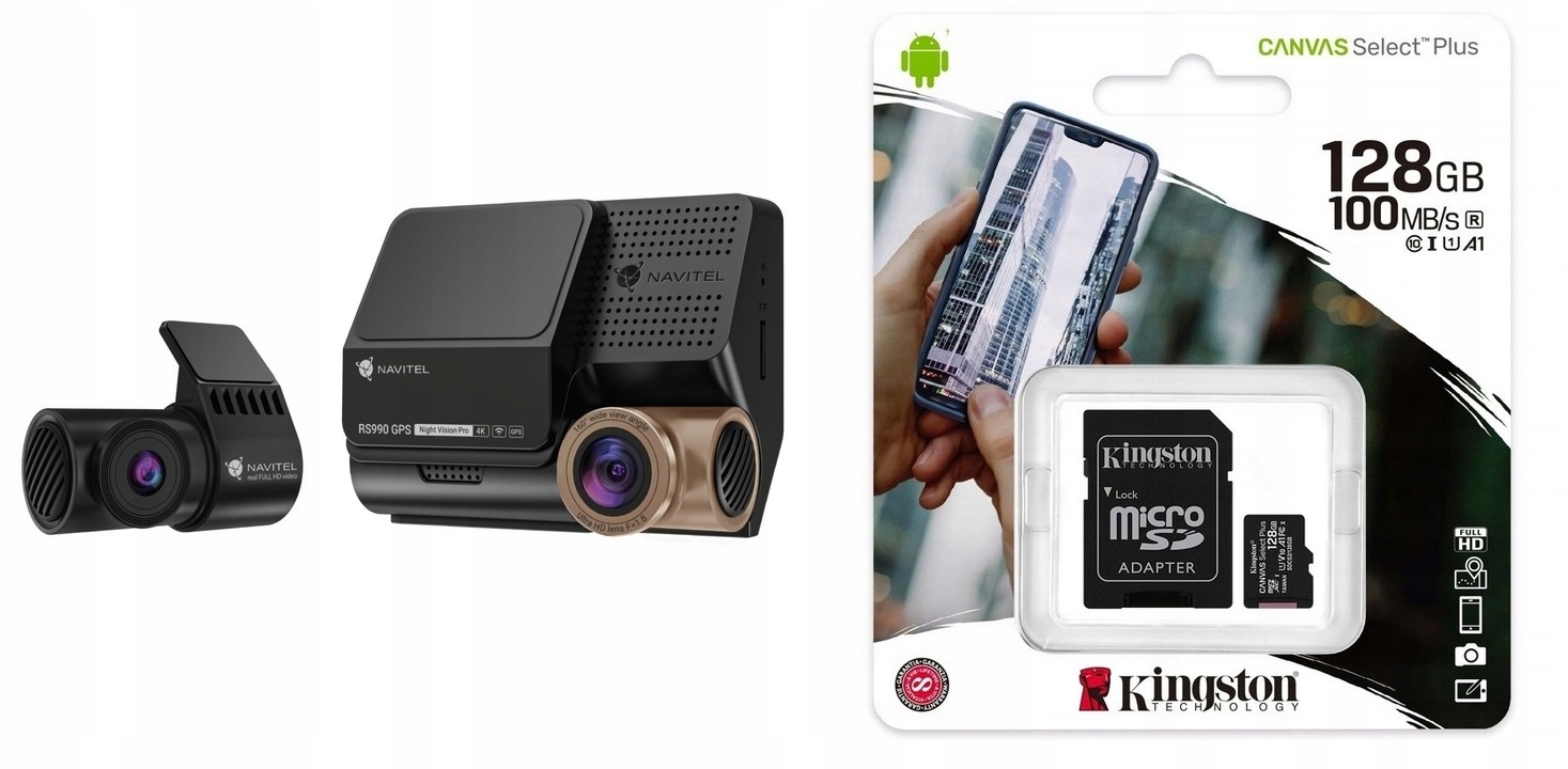 Navitel RS990 Gps autokamera NightVision 4K Sony Starvis 128 Gb