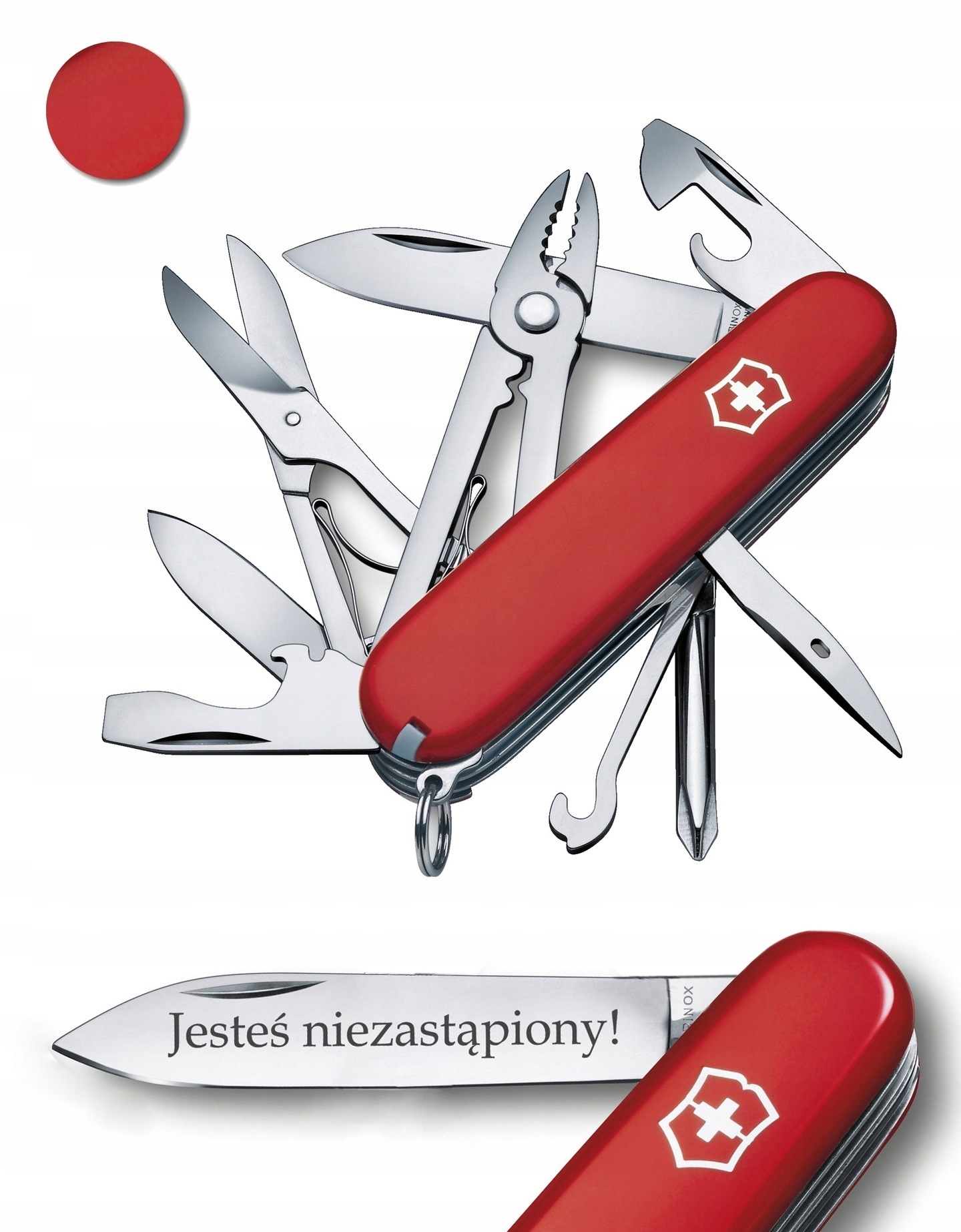 Victorinox 1.4723, scyzoryk Deluxe Tinker z grawerem, 91 mm, 17 funkcji
