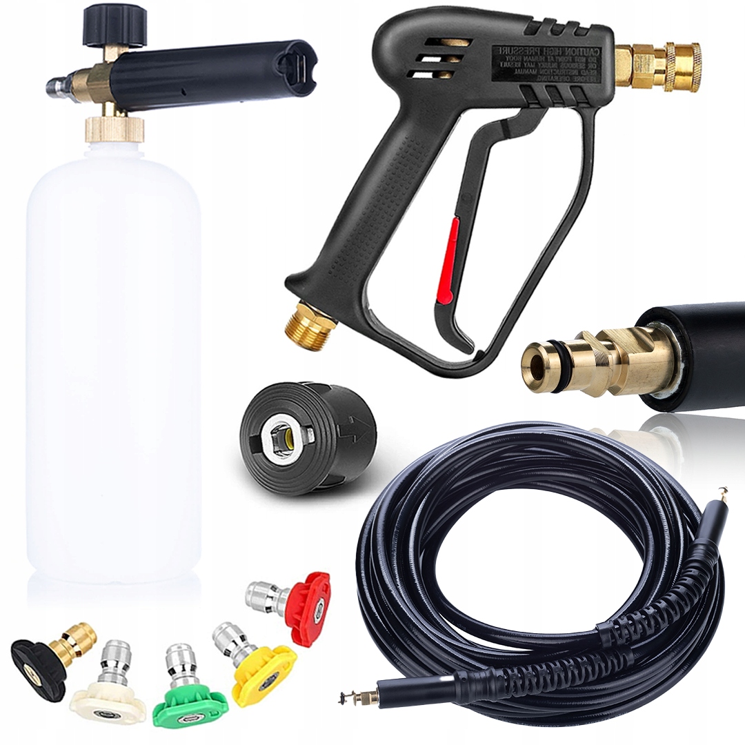 Sada Pistolí Pro Karcher K2-K7 5 Trysek Hadice 10 M Pěnovačka Lance 200 Bar