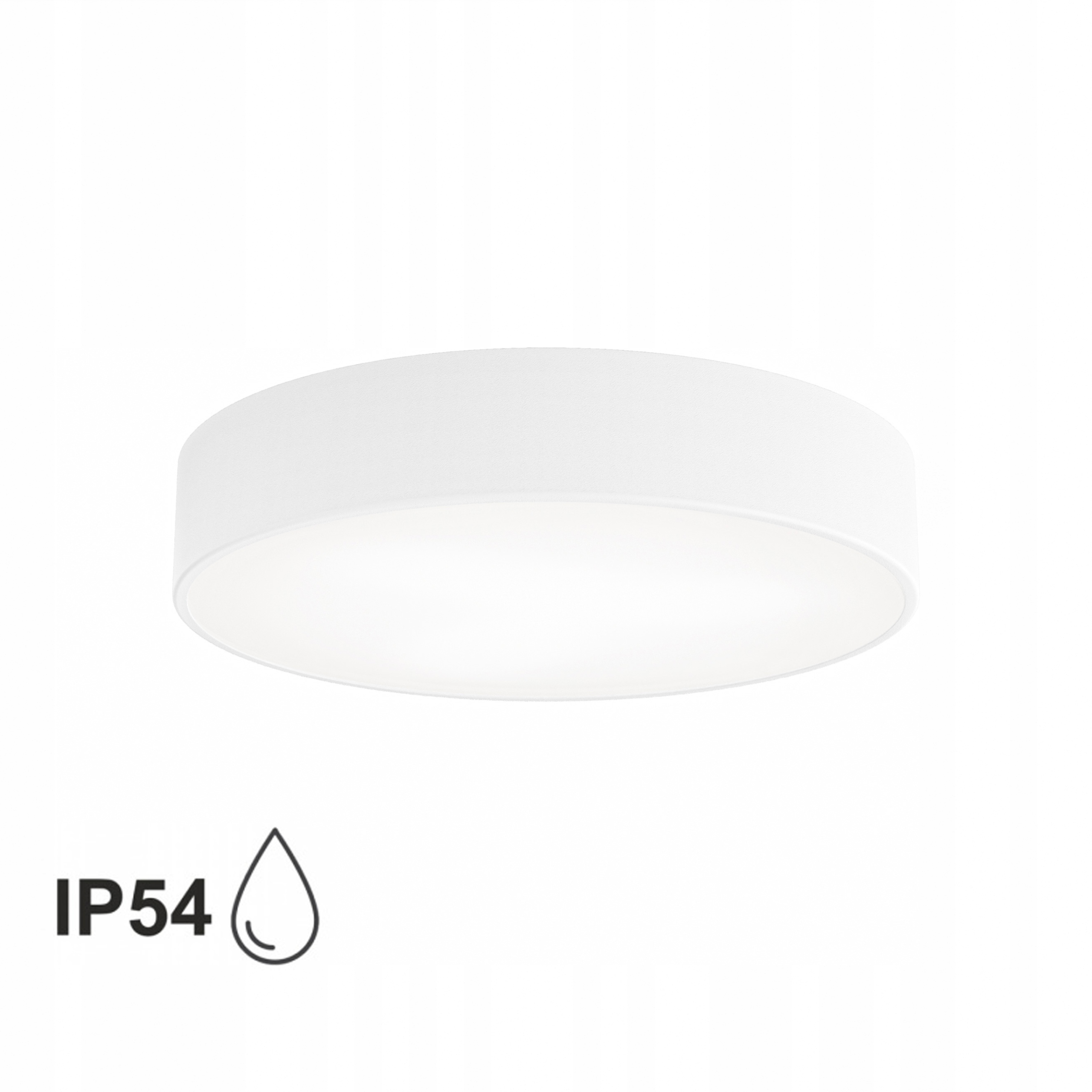 Lampa sufitowa łazienkowa na taras Plafon Cleo 400 Biały IP54 40 cm